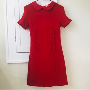 ModCloth Red Peter Pan Collar Dress 60s sixties